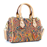 Bloom with Sustainability: The Floral Cork Crossbody Bucket Bag - BAG-2335