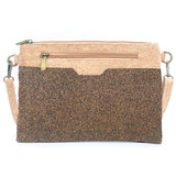 Cork and Coffee Bean Crossbody Bag and Clutch BAG-2290