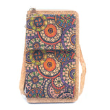 Eco-Style on the Go: Floral Cork Crossbody Wallet