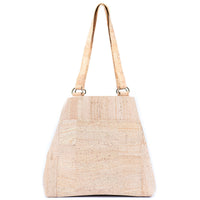 Eco-Friendly Cork Tote Bag for Women with Front Pocket