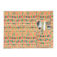 Christmas Cork Placemats and Cutlery Pockets Set