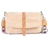 Cork Crossbody Bag with Interchangeable Strap | Natural Cork Shoulder Bag BAGP-366