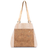 Eco-Friendly Cork Tote Bag for Women with Front Pocket