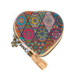 Heart-Shaped Cork Coin Purse with Tassel