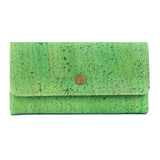 Women’s Natural Cork Long Wallet – Sustainable Vegan Wallet with Multiple Compartments