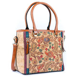 Printed Cork Women’s Handbag with Adjustable Strap BAGD-578