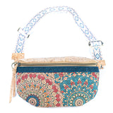 Mandala Magic Chest Bag: Cork and Cotton Fusion