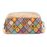 Floral Printed Cork Phone Bag for Women - Small Crossbody Purse