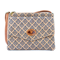 Floral Printed Cork Crossbody Purse for Women