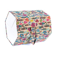 Cork Glasses Organizer 6-Slot Foldable Printed | Corkadia