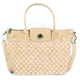 Cork Handbag –  Tile and Floral Pattern BAGD-611
