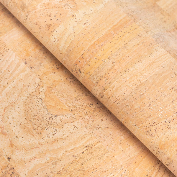 Premium Solid Natural Cork Fabric – Sustainable Vegan Leather Alternative