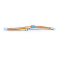 Adjustable Handmade Cork & Ceramic Bead Bracelet (BR-431-MIX-5)