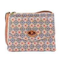 Floral Printed Cork Crossbody Purse for Women