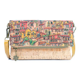 Printed Cork Foldable Crossbody Bag