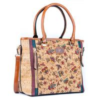 Printed Cork Women’s Handbag with Adjustable Strap BAGD-578