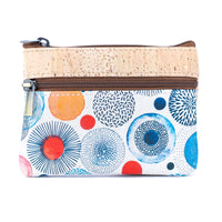 Minimalist Cork Coin Purse with Dual Zippers