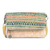 Printed Cork Foldable Crossbody Bag