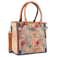 Printed Cork Women’s Handbag with Adjustable Strap BAGD-578