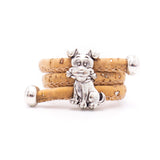 Dog Charm Cork Jewelry Set | Eco-Friendly