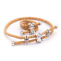 Dog Charm Cork Jewelry Set | Eco-Friendly