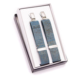 Turquoise Adjustable cork straps men's SUSPENDER L-542-E