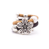 Flower Charm Cork Jewelry Set - Eco-Friendly and Stylish