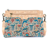 Printed Natural Cork Crossbody Bag & Clutch BAG-2393