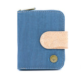 🌿 Stylish Solid-Color Cork Women's Short Wallet