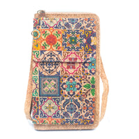 Eco-Style on the Go: Floral Cork Crossbody Wallet