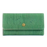 Women’s Natural Cork Long Wallet – Sustainable Vegan Wallet with Multiple Compartments