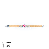 10mm Cork Bracelet with Mandala Geometric Pattern