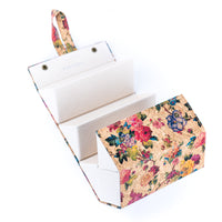 Cork Glasses Organizer 6-Slot Foldable Printed | Corkadia