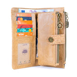 Patchwork-Stitched Cork Long Wallet – BAGD-592