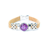 10mm Portuguese Cork Bangle | Mandala Geometric Pattern