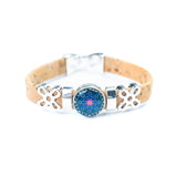 10mm Portuguese Cork Bangle | Mandala Geometric Pattern