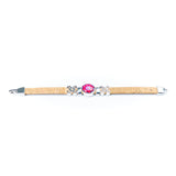 10mm Cork Bracelet with Mandala Geometric Pattern