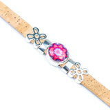 10mm Cork Bracelet with Mandala Geometric Pattern