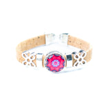 10mm Cork Bracelet with Mandala Geometric Pattern