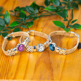 10mm Portuguese Cork Bangle | Mandala Geometric Pattern