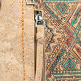 Cork Crossbody Bag – Colorful Tile Pattern BAGD-608