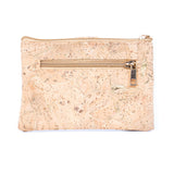 Natural Cork Small Wallet with Zipper Coin Pocket Bag-2233