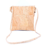 Eco-Friendly Cork Crossbody Bag with Flap Closure - Vegan Leather Shoulder Bag BAGP-344