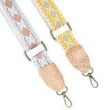 Cork Crossbody Bag with Interchangeable Charm – Natural & Yellow Vegan Shoulder Bagc