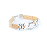 Handcrafted Natural Cork Bracelet & Earring Set – Eco-Chic Portuguese Design (Red, Turquoise & White)