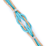 Handmade Braided Cork Bracelet – Natural & Color Mix