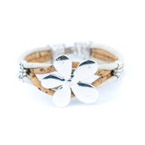 Handmade Cork Flower Bracelet – Natural & Vegan