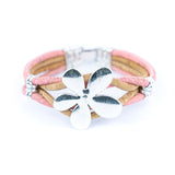 Handmade Cork Flower Bracelet – Natural & Vegan