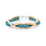 Hand-Woven Natural Cork Bracelet for Women – Cross-Design