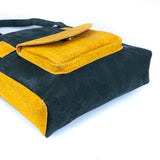 Cork Handbag for Women – Dual Tone Tote with Front Pocket